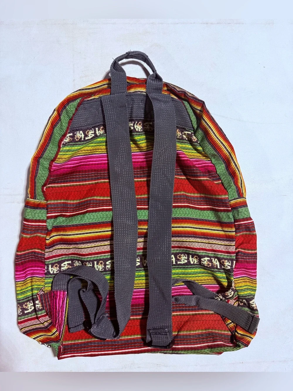 Love Vibrant Multicolor Striped Backpack